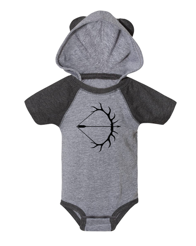 HOODED INFANT ONESIE