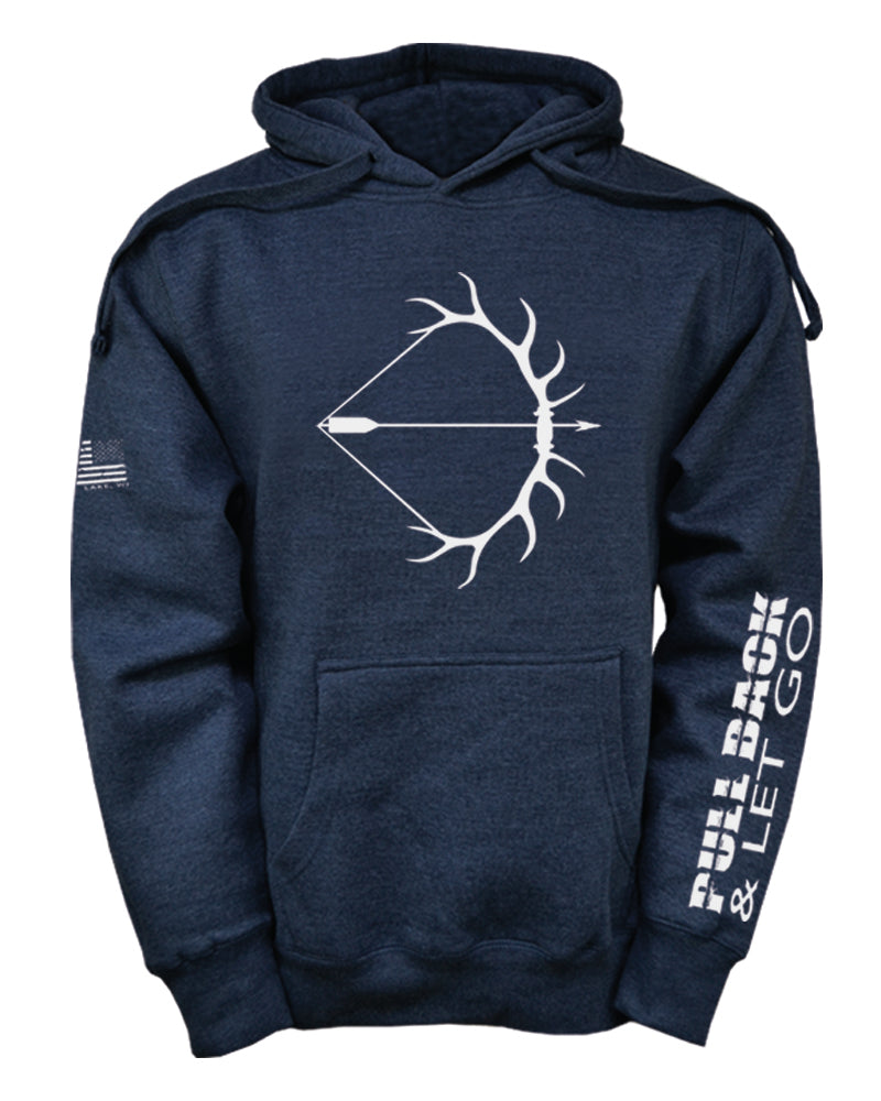 HEATHER NAVY HEAVY WEIGHT HOODIE