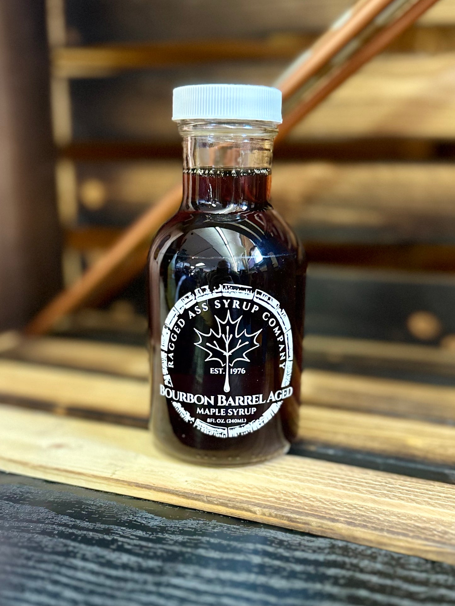 8oz Bourbon Barrel Aged Maple Syrup