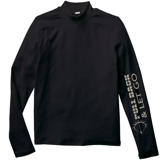 RIBBED MOCK LONG SLEEVE